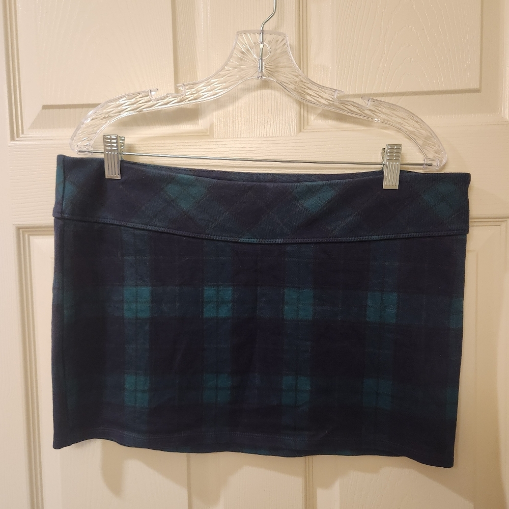 H&M Green And Black Mini Skirt